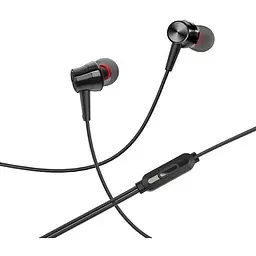 Провідні вакуумні навушники Borofone BM52 Revering, 3.5mm, 1.2m, Чорний