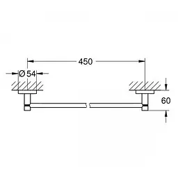 Вішалка для рушника Grohe Essentials 40688AL1 графіт - мініатюра 2