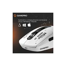 Мишка GamePro Genesis Winner Wireless/Bluetooth/USB White (GM079W) - мініатюра 12