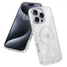 Чохол TPU Eclipse Sparkle Magnetic Fit для Apple iPhone 16 Pro (6.3") Clear - мініатюра 2