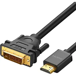 Кабель мультимедійний HDMI M to DVI M 1.0m HD106 black Ugreen (30116)