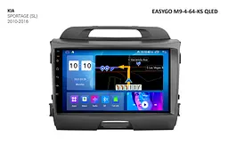 Штатна автомагнітола EasyGo M9-4-64-KS QLED KIA Sportage