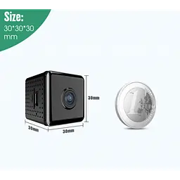 Міні-камера Wi-Fi X6D, бездротова, з нічним баченням, магнітним кріпленням та записом на карту пам’яті - мініатюра 3
