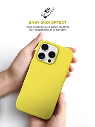 Силиконовый чехол для Apple iPhone 16 Pro, ICON2 Case, желтый, противоударный, панель, защита всего корпуса, матовая поверхность Soft Touch, выступает над дисплеем, совместим с защитными стеклами и пленками, с микрофиброй, ArmorStandart (ARM81305) - мініатюра 8