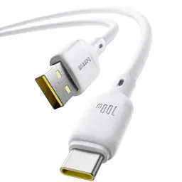 Кабель Baseus Silky Series Cable USB to Type-C 100W 2m P10377703213-01 White - мініатюра 3