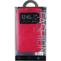 Чохол-книжка Toto Book Silicone Slide Universal Cover With Window 4.3"-4.8" Rose Red - мініатюра 2