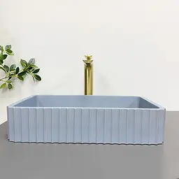 Умивальник VBI Florentia blue matt накладний VBI-015003, Синий - мініатюра 4