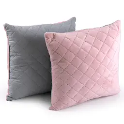 Двостороння декоративна подушка Руно Velour Pink and Grey ромб 40х40 см рожево-сіра - мініатюра 3