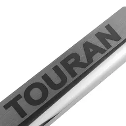 Накладки на пороги для Volkswagen Touran I FL 2010-2015 Нержавійка з вигином і логотипом 8 шт (Premium P-VW34)