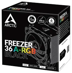 Кулер для процесора Freezer 36 A-RGB, Black, алюміній/мідь, 2x120 мм ARGB Arctic teh0027863 - мініатюра 8