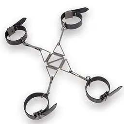 БДСМ-набір LOCKINK Bondage & Restraint Set, чорний, натуральна шкіра, фіксатори, маска, кляп - мініатюра 8