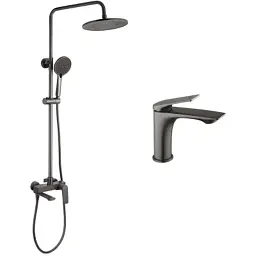 Душовий гарнітур Kroner Graz-GRP063 + змішувач Graz-GRP010 (CVS30162)