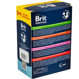 Набір вологих кормів для стерилізованих котів Brit Premium Delicate Fillets in Gravy 4 шт. х 100 г - мініатюра 3