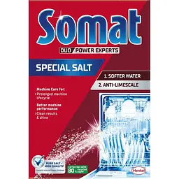 Набір Somat таблетки для посудомийної машини Lemon Classic power 95 шт. + сіль для посудомийних машин Потрійна дія 1.5 кг - мініатюра 6