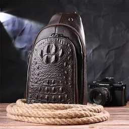 Чоловіча шкіряна сумка Vintage 17х30х8 см sum0022418 - мініатюра 5