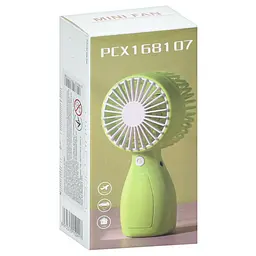 Портативний ручний вентилятор Bambi MK 5663-2(Green) 13 см, акумулятор, USB зарядне - мініатюра 3