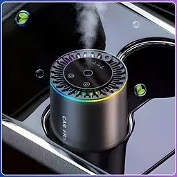 Автомобільний ароматизатор XT015 чорний з RGB-підсвіткою • Аромадифузор «зоряне небо» для авто, дому, офісу та салону машини - мініатюра 3