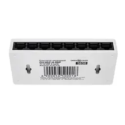 Комутатор GV-002-H-08P, White, 8xFLan, 140х75х30 мм Green Vision teh0028239 - мініатюра 5