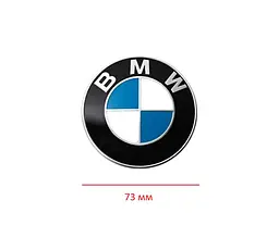 Емблема Bmw біло-синя 73 мм (направляючі) 51148219237 - мініатюра 2