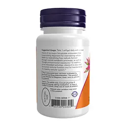 Вітамін E Vitamin E-400 With Mixed Tocopherols 50 капсул - мініатюра 3