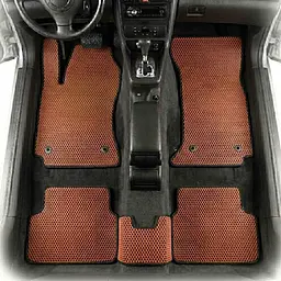 Килимки в салон EVA для Audi A4 B5 1994-2001 з підп'ятником Коричневі 5 шт