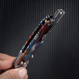 Ніж складаний туристичний SRM Medal 255L-GQ2 (8.2 см) 140Cr / G10 різнобарвний - мініатюра 9