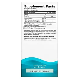 Очищений риб'ячий жир Nordic Naturals Omega-3 лимон 180 капсул - мініатюра 2