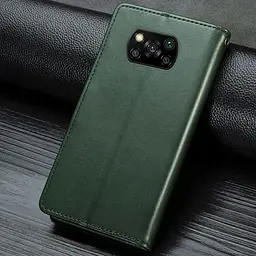 Шкіряний чохол-книжка GETMAN Gallant (PU) для Xiaomi Poco X3 NFC / Poco X3 Pro Зелений - мініатюра 5