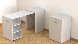 Стіл-тумба трансформер Смарт 1/2 Ferrum-decor 750x1450x600 ДСП Біле 16 мм (FRD-105074) - мініатюра 4