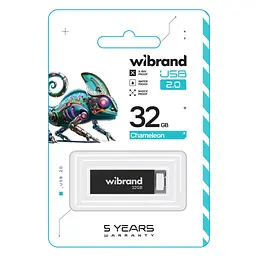 USB флеш накопичувач Wibrand 32GB Chameleon Black USB 2.0 (WI2.0/CH32U6B) - мініатюра 2