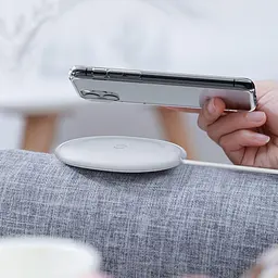 Бездротовий зарядний пристрій Baseus Jelly wireless charger 15 W WXGD-02 білий - мініатюра 5