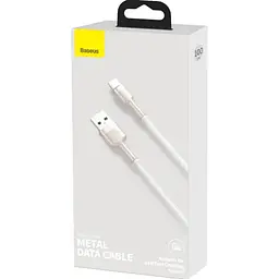 Кабель Baseus Cafule Metal Data Cable USB-A to USB-C 1m White (CAKF000102) [169650] - мініатюра 2