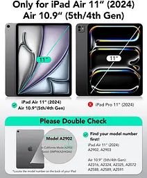 Гібридний чохол ESR для iPad Air 11 дюймів 2024 M2, Air 6-го покоління/Air 5-го покоління 2022/Air 4-го покоління 2020 - мініатюра 2
