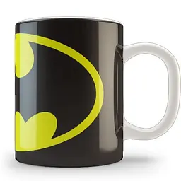 Кухоль GeekLand Бетмен Batman Бетмен жовтий знак BM.02.068 330 мл білий - мініатюра 2