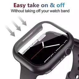 Захисний чохол зі склом Choice для Apple Watch 41 мм Чорний - мініатюра 4