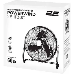 Вентилятор 2E PowerWind 30C підлоговий професійний 30 см срібний (2E-IF30C) - мініатюра 7