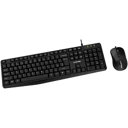Комплект (клавіатура + миша) Canyon USB Black (CNE-CSET1-RU) - мініатюра 2