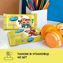Вологі серветки Smile Ліцензійні герої Міньйони 8 шт. в асортименті - мініатюра 6