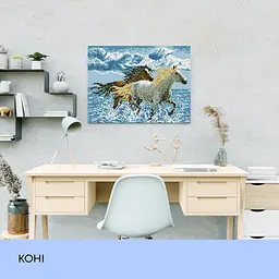 Набір з алмазною мозаїкою "Коні" 40*50 см - мініатюра 3