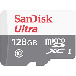 Карта пам'яті Sandisk i 128GB microSDXC C10 UHS-I R100MB/s Ultra + SD (SDSQUNR-128G-GN3MA)
