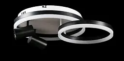 Люстра стельова LED Splendid Ray L2464/550/2+2, 4 лампи, білий/чорний, димер, сучасний стиль