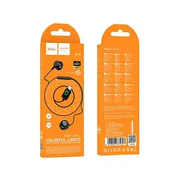 Навушники дротові Hoco M118 Column universal digital earphones with microphone Type-C конектор чорні - мініатюра 2