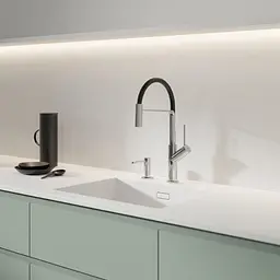 Змішувач для кухні з гнучким виливом Omnires Vita black/chrome (VI6350BLCR) чорний/хром - мініатюра 4