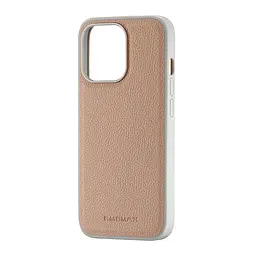 Чохол Jinduka Leather Case with MagSafe iPhone 13 Pro Beige