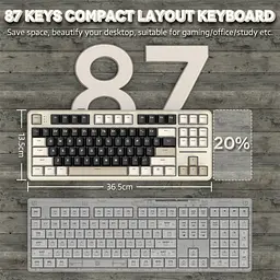 Клавіатура Attack Shark X87 RGB Linear Strawberry Switch Cheese White (AS-6972792471471-CW) [166724] - мініатюра 9