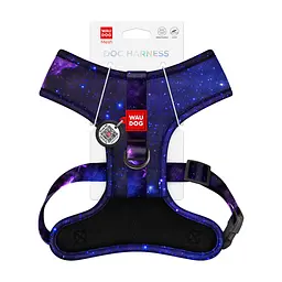 Шлея для собак WAUDOG Mesh дихаюча з QR адресником "NASA21" XS (232-0148) - мініатюра 3