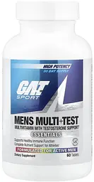 Мультивітаміни з тестостероном для чоловіків 60 таблеток Mens Multi + Test GAT - мініатюра 3
