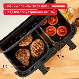 Аерогриль Tefal Dual EasyFry & Grill AirFryer чорний 2700 Вт (EY905B10) - мініатюра 7