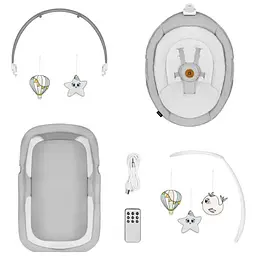 Качалка-ліжко Lionelo Bella Set Grey Concrete сіра (LO-BELLA SET GREY CONCRETE) - мініатюра 16
