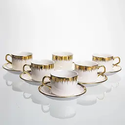 Чайный сервиз на 6 персон фарфоровый Golden Eye 150 мл Yiwu LMJ150